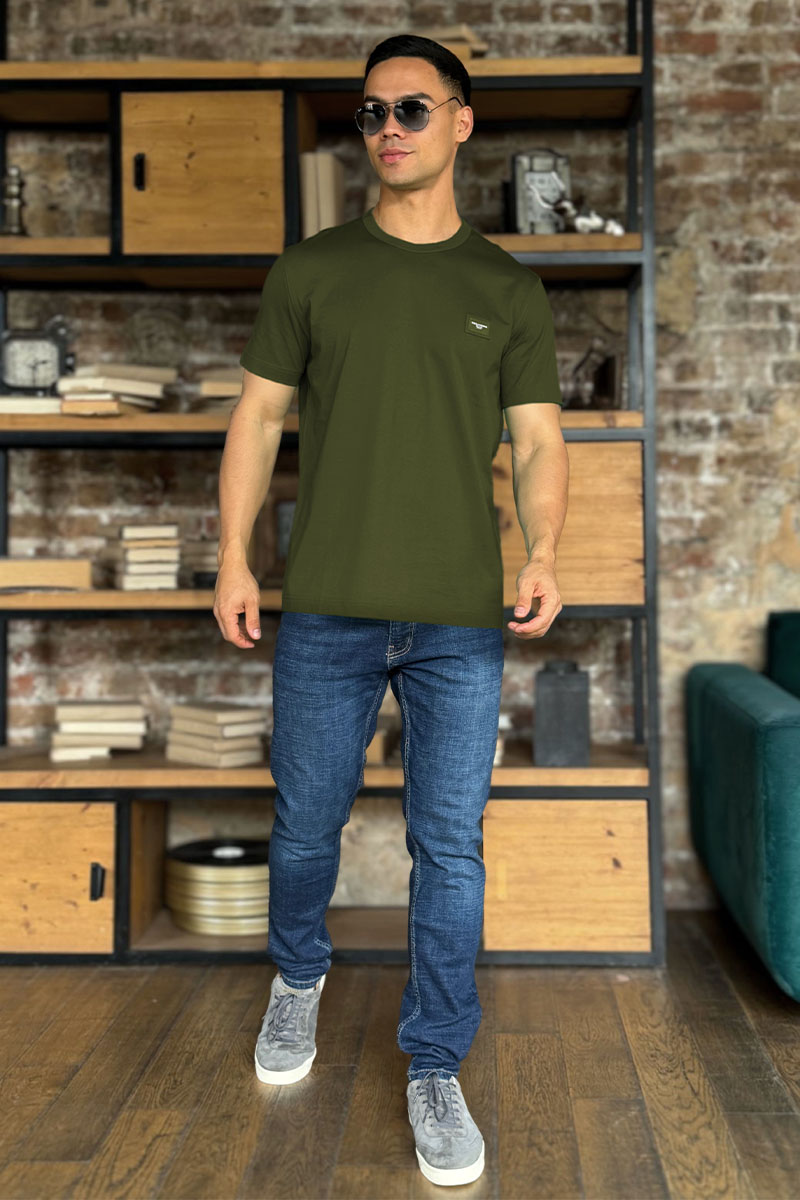 Dоlсе & Gаbbаnа Мужская футболка Premium - Military Green