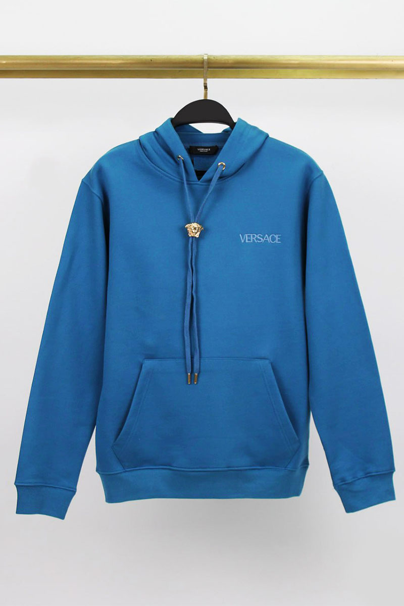 Versace Мужское синее худи Medusa 