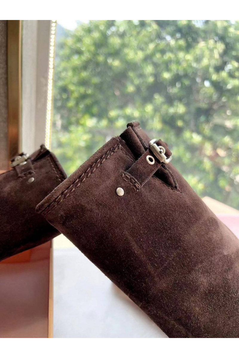 MIU MIU Женские замшевые сапоги Ankle Premium