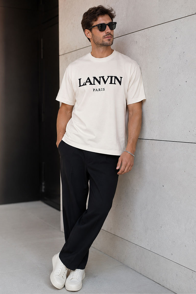 Designer Clothing Белая оверсайз футболка block-lettered logo-print