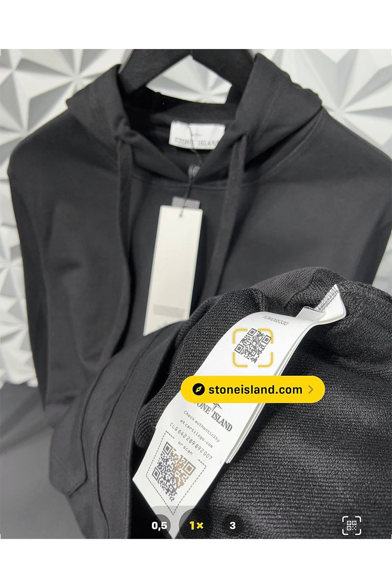 Stone Island Мужское худи голубого цвета Compass-patch