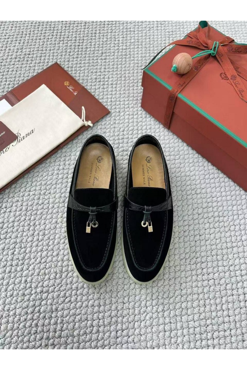 Loro Piana Женские лоферы Summer Charms Walk premium - Black