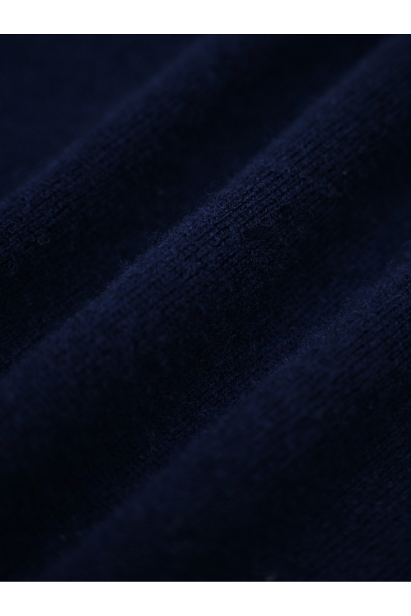 Loro Piana Тёмно-синее поло с длинным рукавом premium