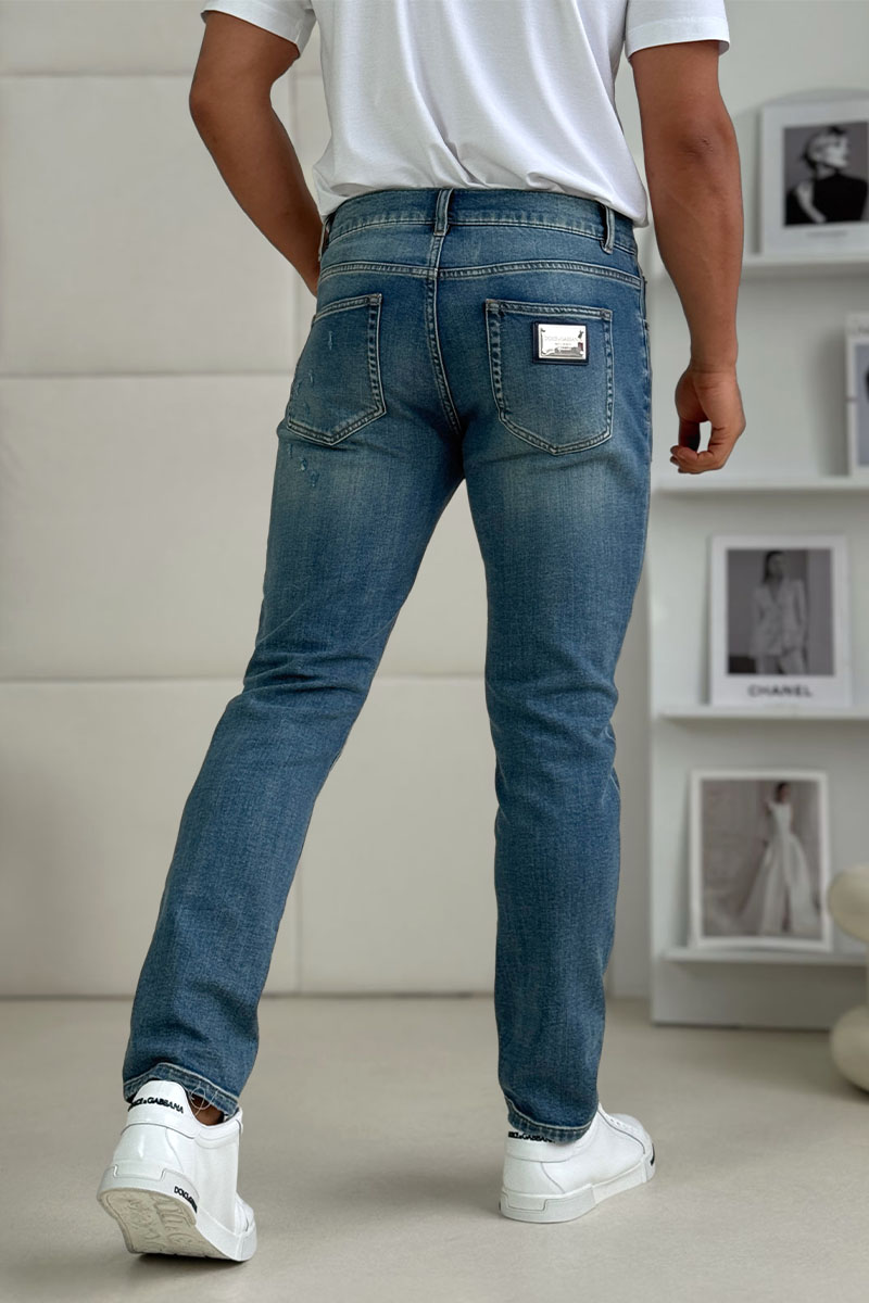 Dоlсе & Gаbbаnа Мужские синие джинсы comfort fit