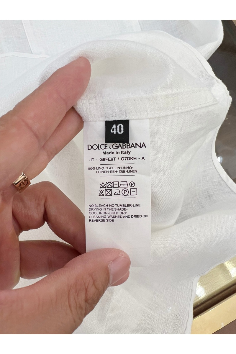 Dоlсе & Gаbbаnа Льняная рубашка Premium - White