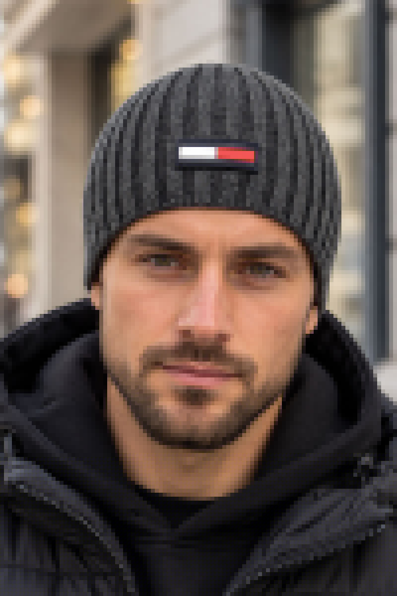 Tommy Hilfiger Мужская серая шапка logo-patch