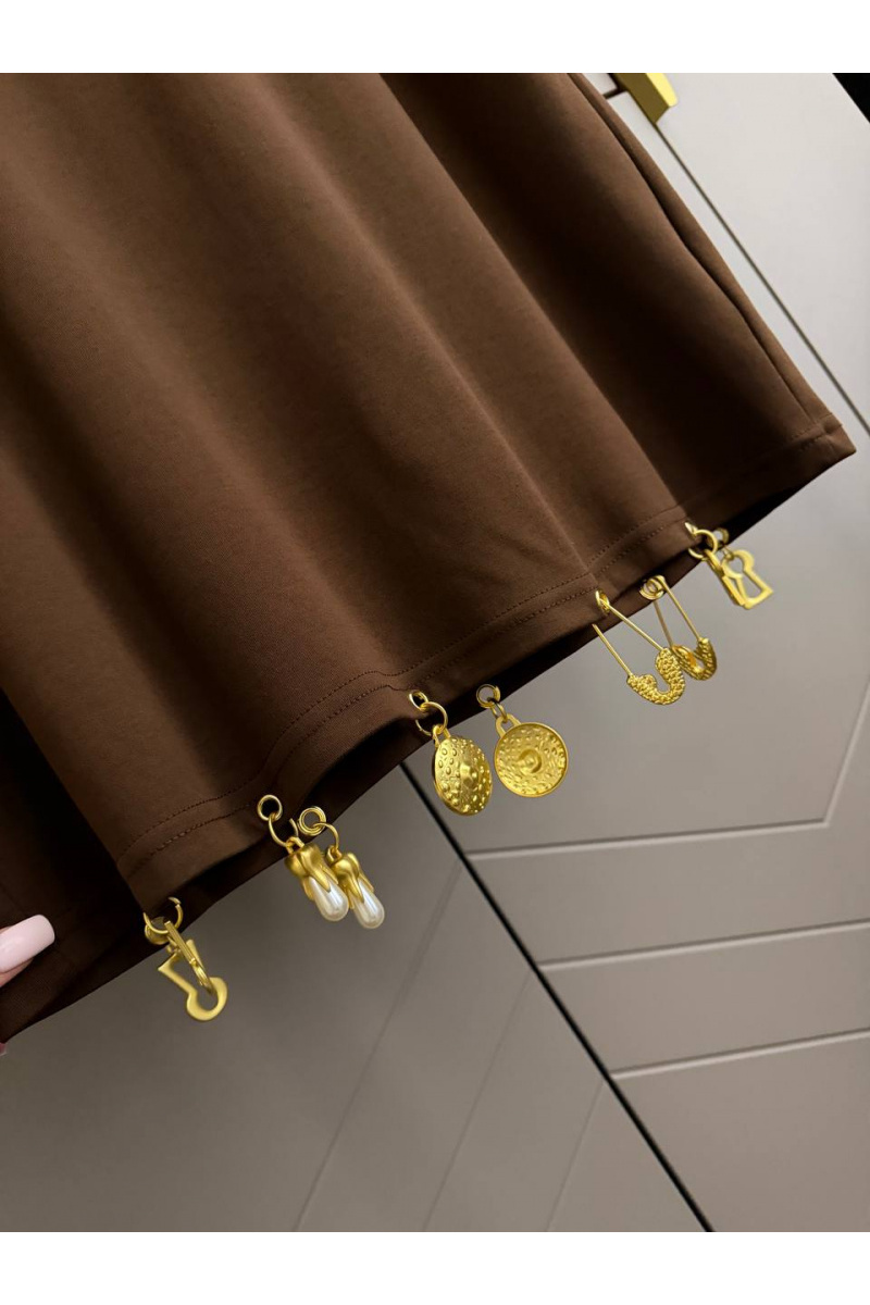 Schiaparelli Женская базовая футболка premium - Brown