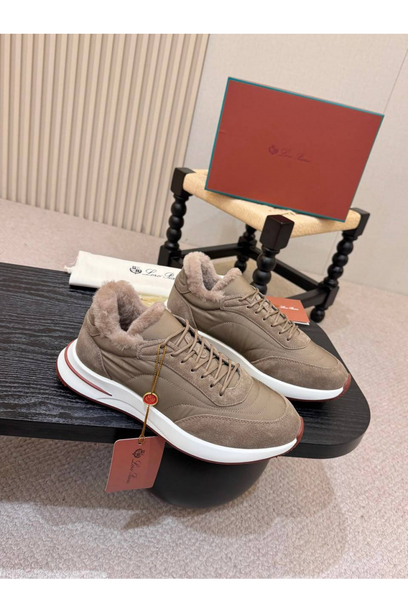 Loro Piana Кроссовки с мехом Week End Walk Evo premium