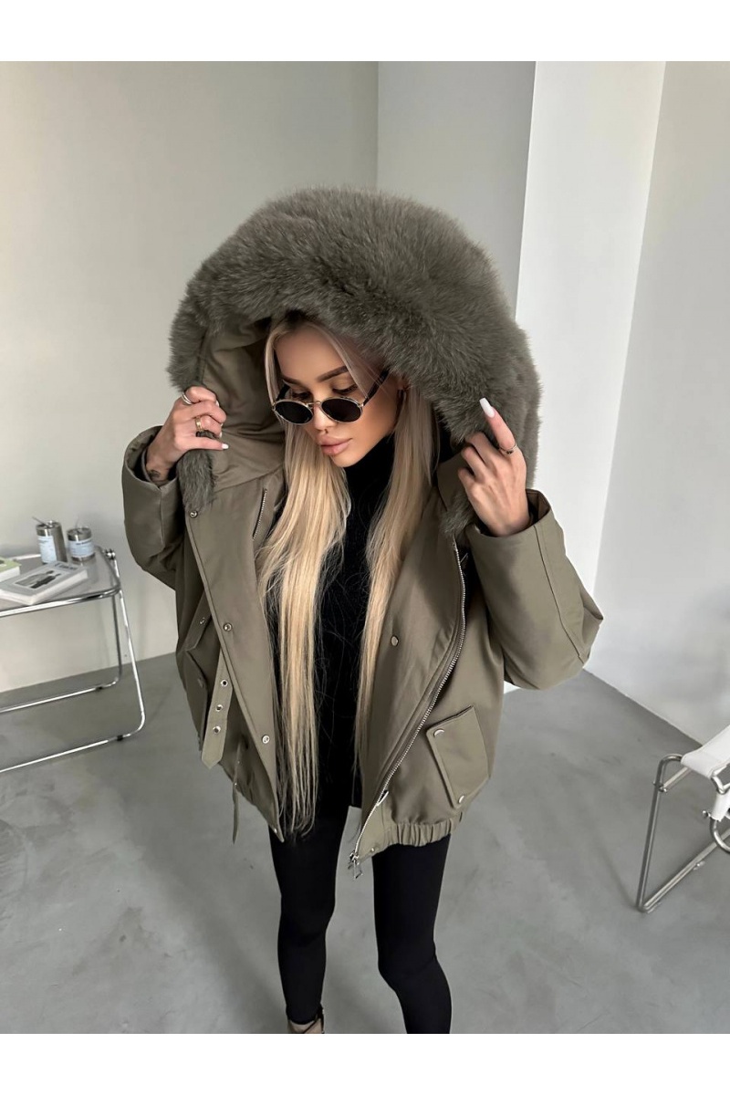 Designer Clothing Женский пуховик с мехом