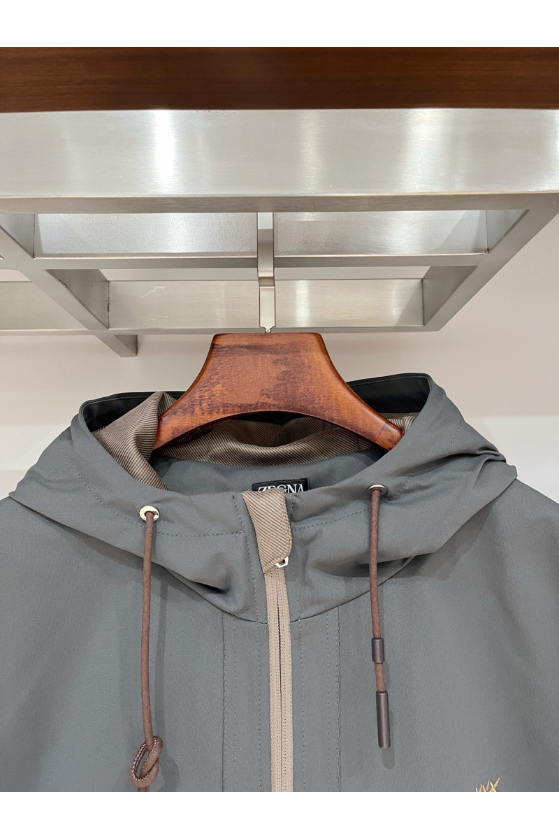 Zegna Мужская серая ветровка premium