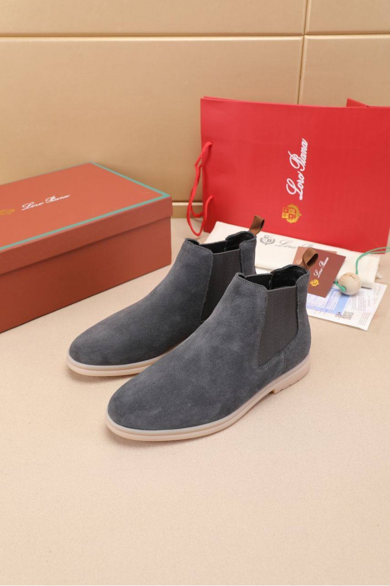 Loro Piana Замшевые ботинки с мехом 