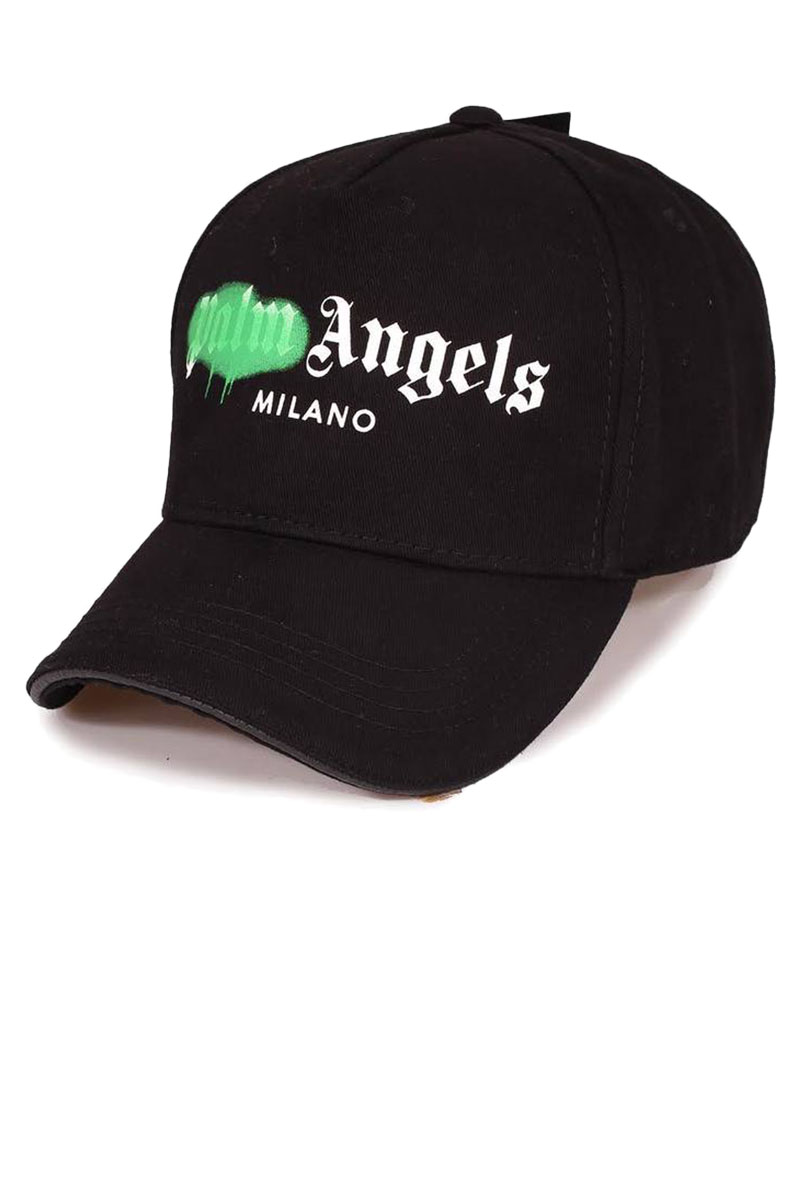 Palm Angels Чёрная бейсболка Milano Sprayed