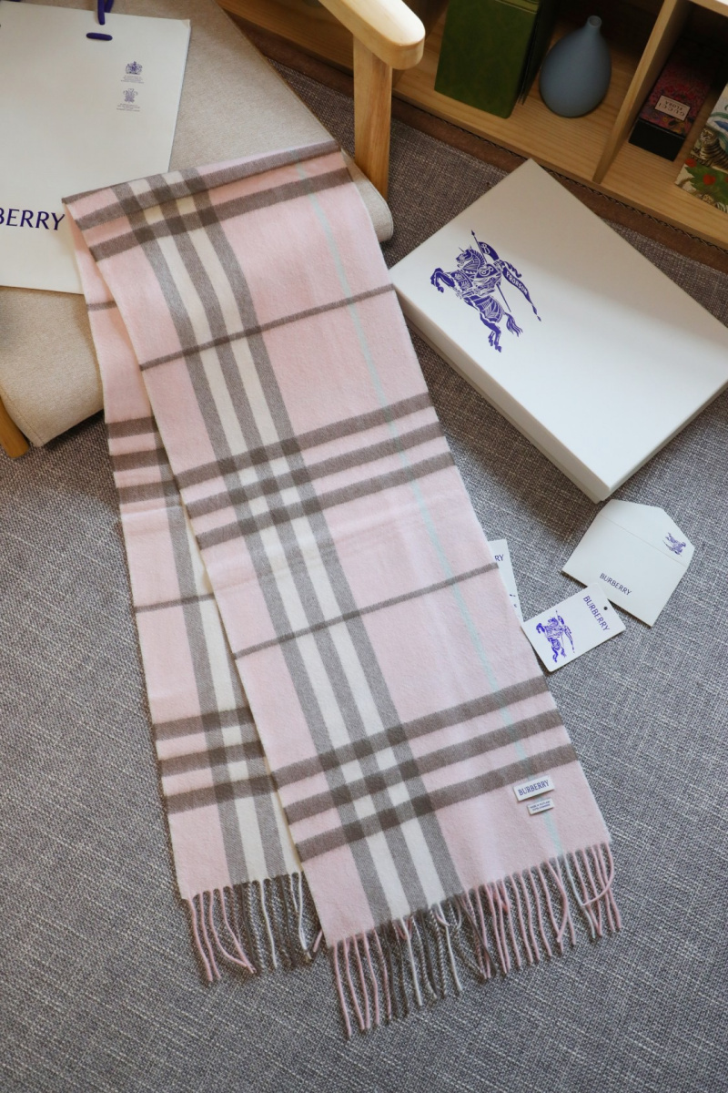 Burberry Шарф two-tone Check premium 168x30 см - Pink