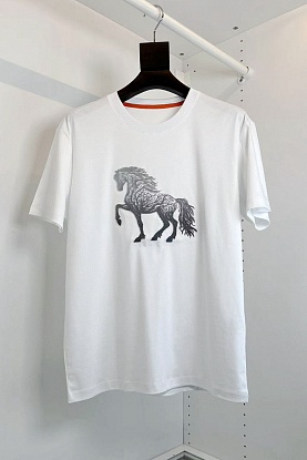 Мужская футболка horse logo - White
