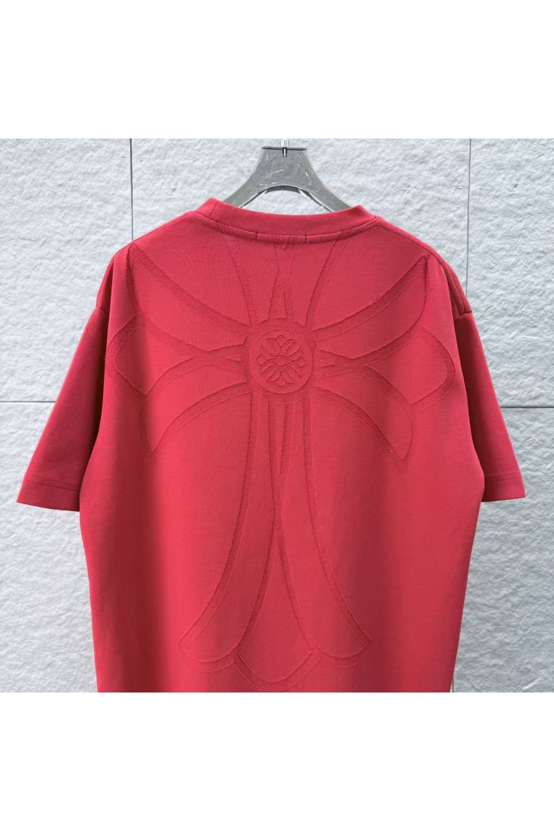 Chrome Hearts Красная оверсайз футболка premium