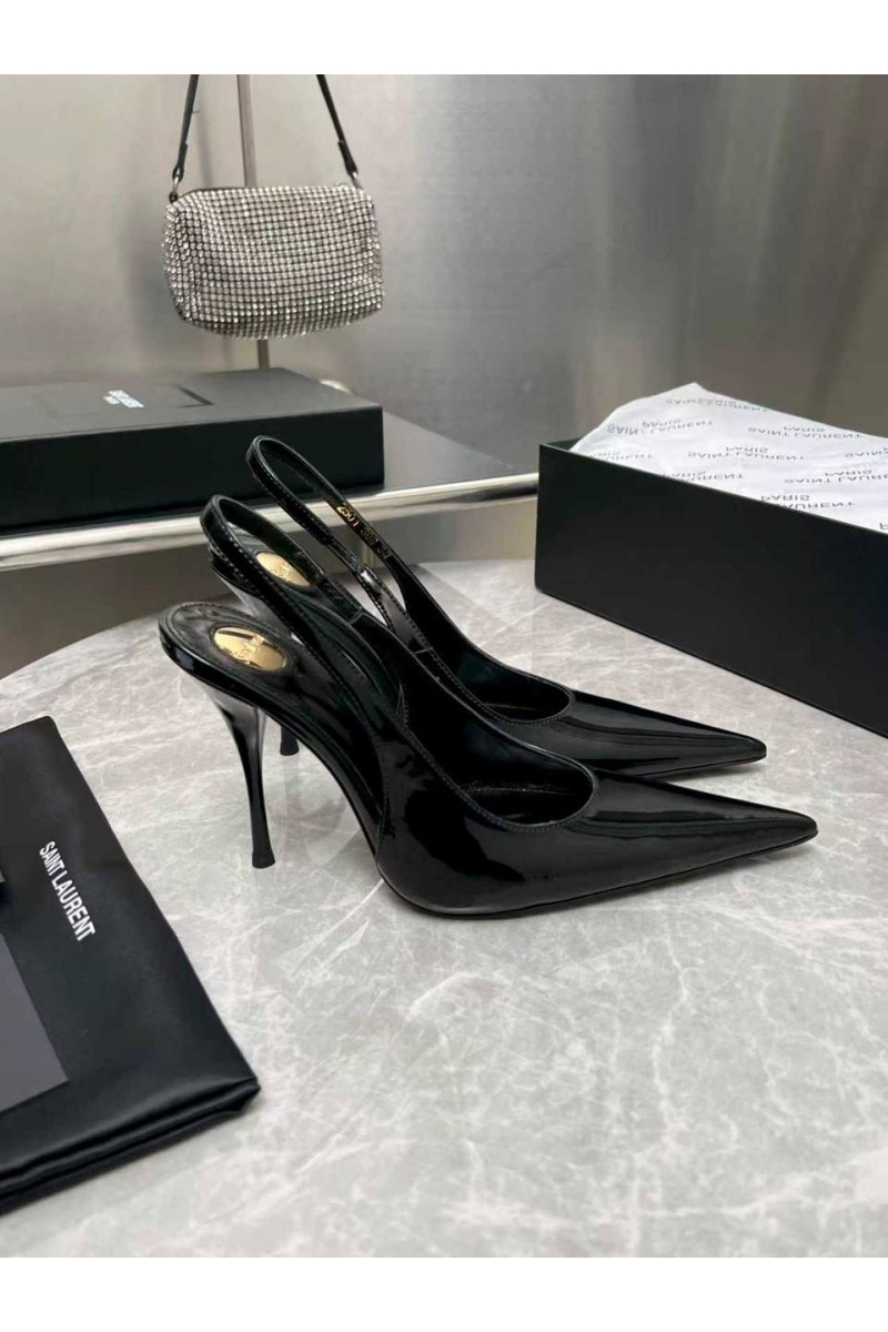 Yves Saint Laurent Женские кожаные туфли на каблуке premium