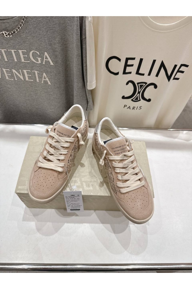 Designer Clothing Женские кожаные кроссовки Golden Goose Super Star premium