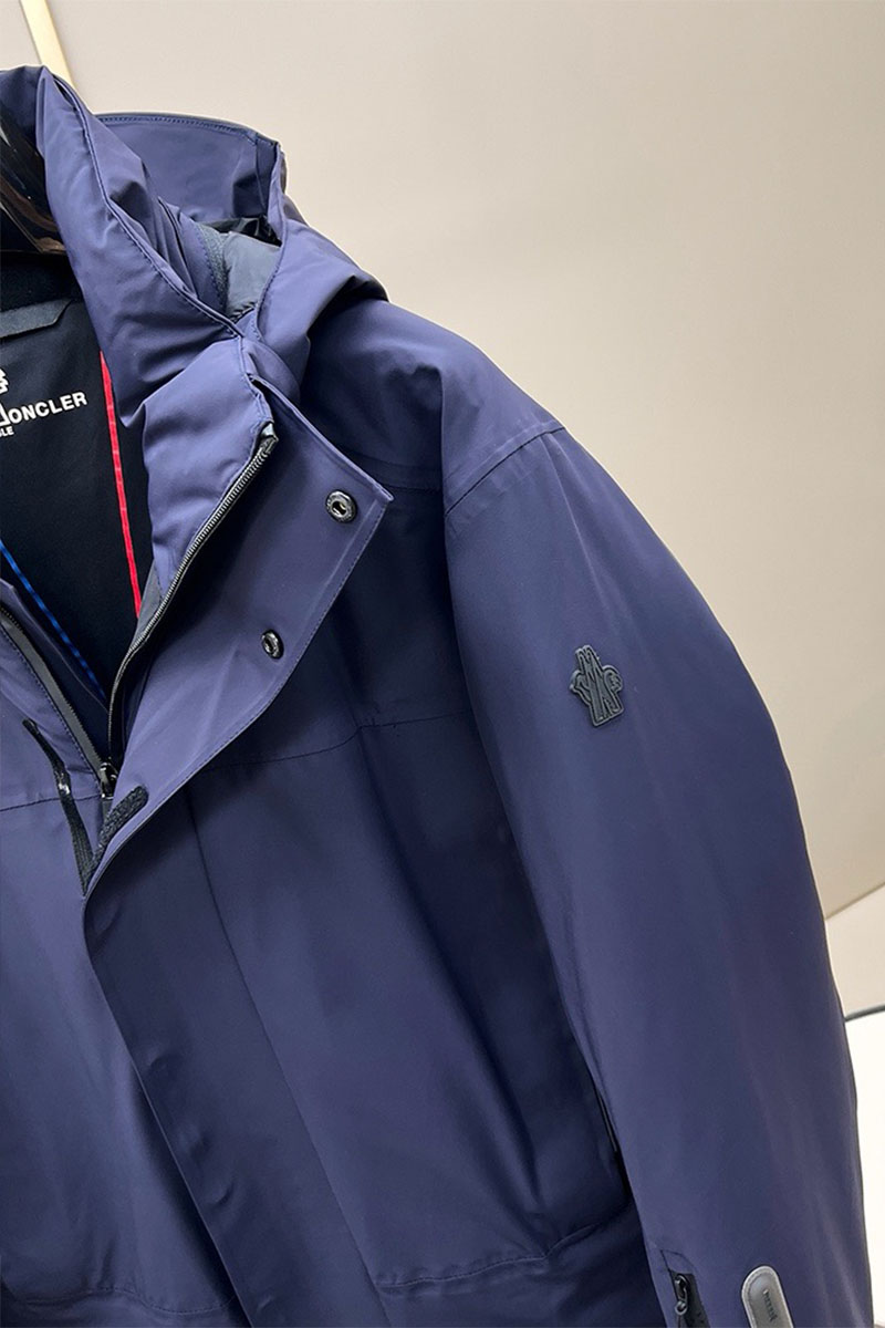 Moncler Пуховик синего цвета Grenoble 