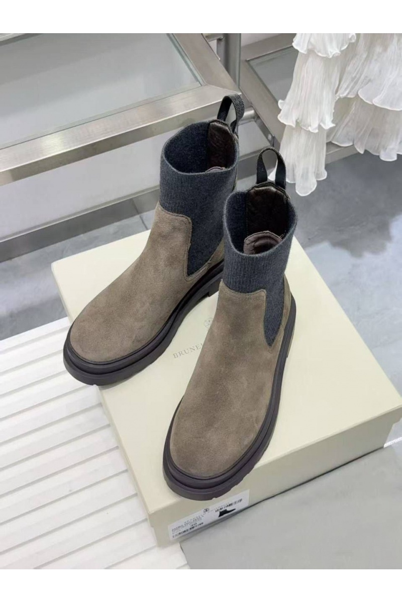 Brunеllо Сuсinеlli Женские замшевые сапоги premium - Beige