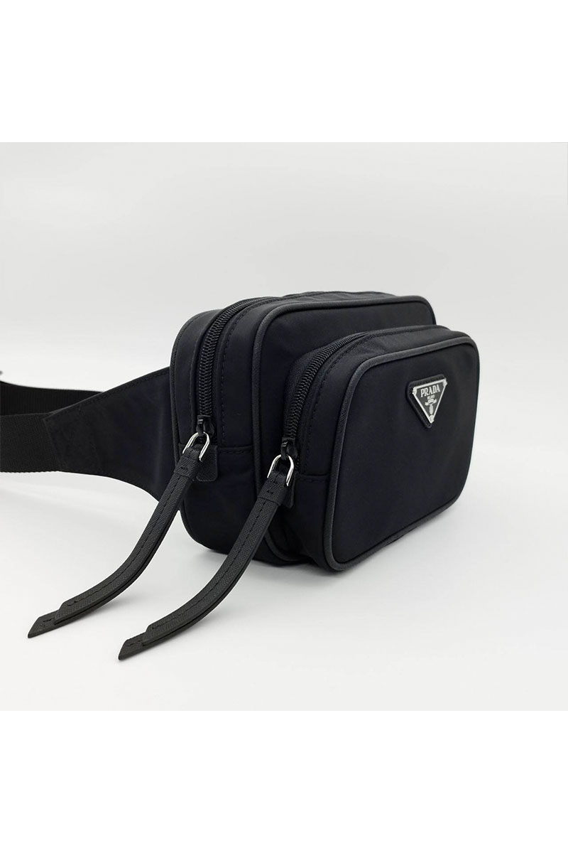 Prada Чёрная сумка на пояс 23x19x9 см