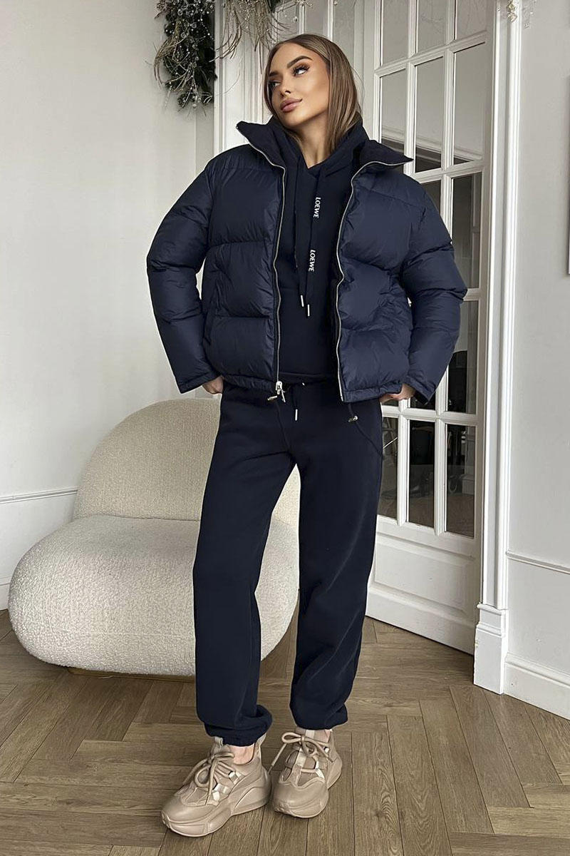 Loewe Женский костюм тройка на флисе Premium - Navy