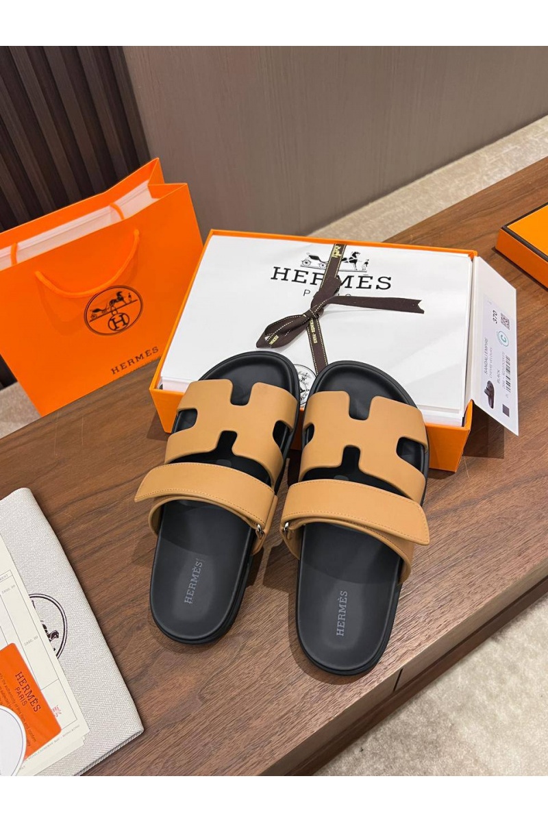 Hermes Женские кожаные сандалии Chypre premium