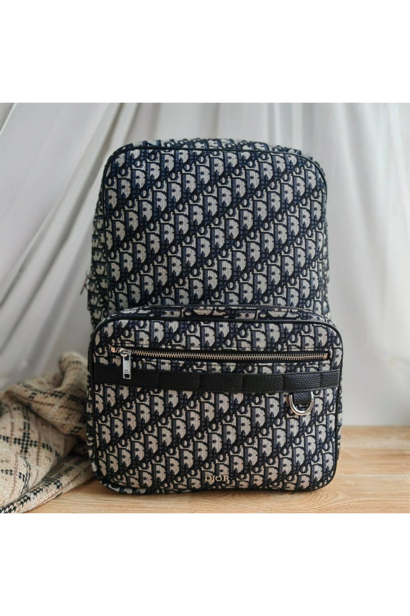 Dior Рюкзак Oblique Jacquard 39x30 см - White