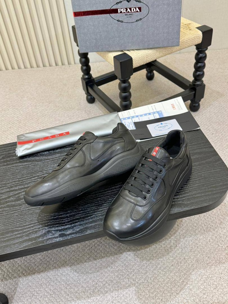 Prada Кожаные кроссовки America's Cup - Black