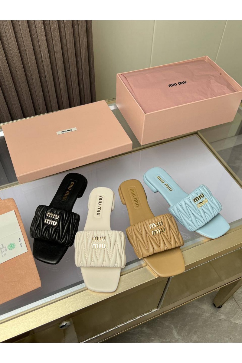 MIU MIU Женские шлёпанцы Premium - Blue