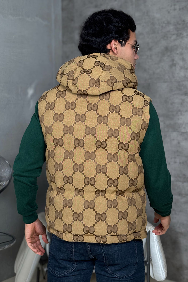 Gucci Мужской бежевый жилет GG Monogram