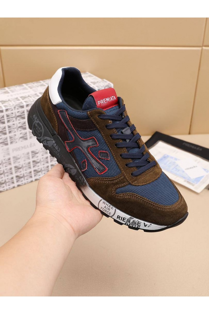 Premiata Комбинированные кроссовки Mick - Brown / Navy