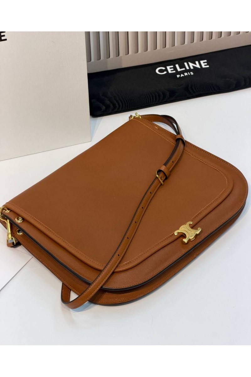 Celine Кожаная сумка Soft Triomphe Besace premium 34x25x13 см
