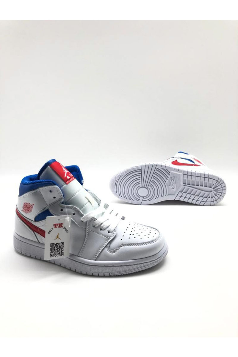 Nike Женские кроссовки Dunk High - White / Blue / Red