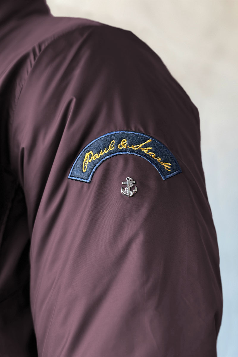 Paul & Shark Мужская бордовая куртка Anchor logo 