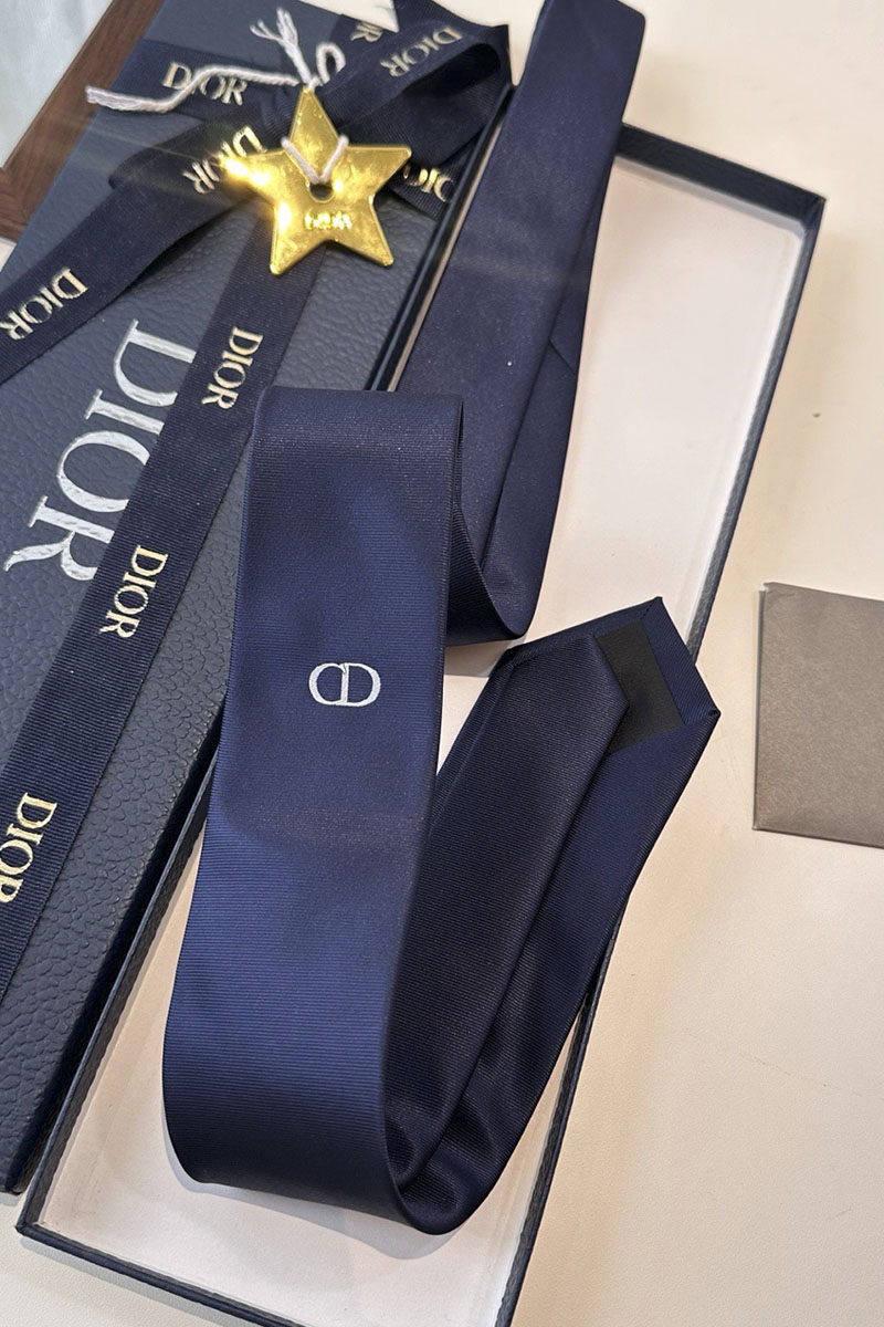 Dior Галстук logo-embroidered premium - Navy