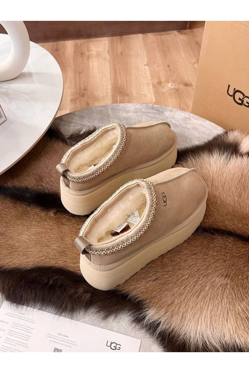 UGG Женские замшевые ботинки Tazz Platform - Beige