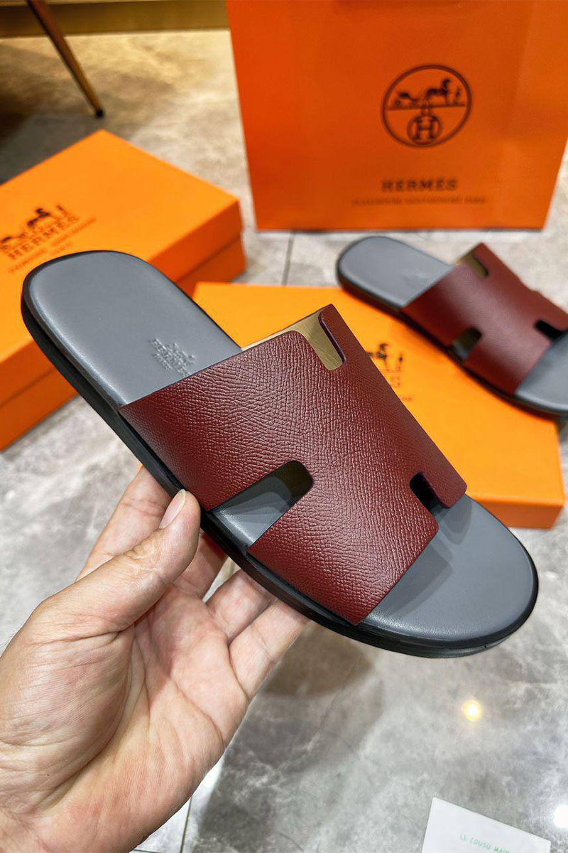 Hermes Кожаные шлёпанцы Izmir - Red