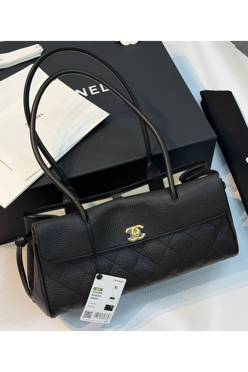 Chаnеl Кожаная сумка Shopping premium 15x32x11.5 см