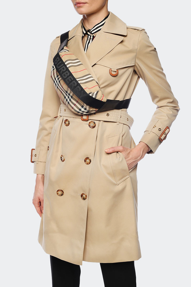 Burberry Сумка на пояс Check 28x14 см