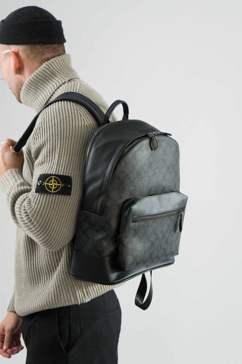 Coach Кожаный рюкзак Coach monogram 40x30 см