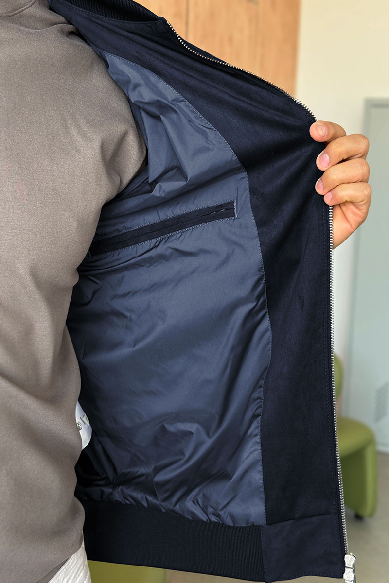 Loro Piana Мужской тёмно-синий бомбер 