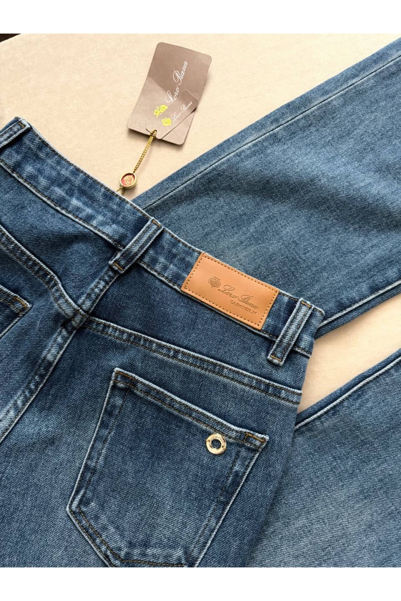 Loro Piana Синие женские джинсы клёш  premium