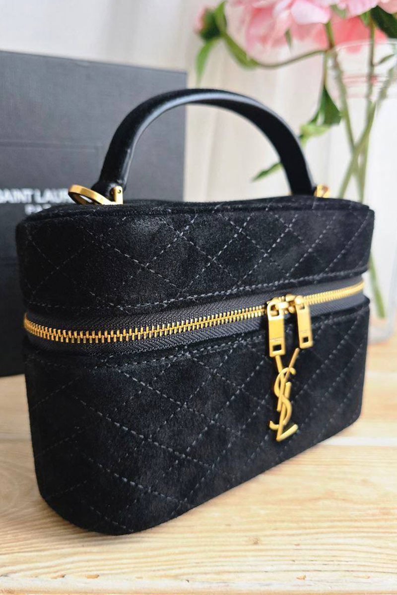 Yves Saint Laurent Замшевая сумка Gaby Vanity 17x12 см