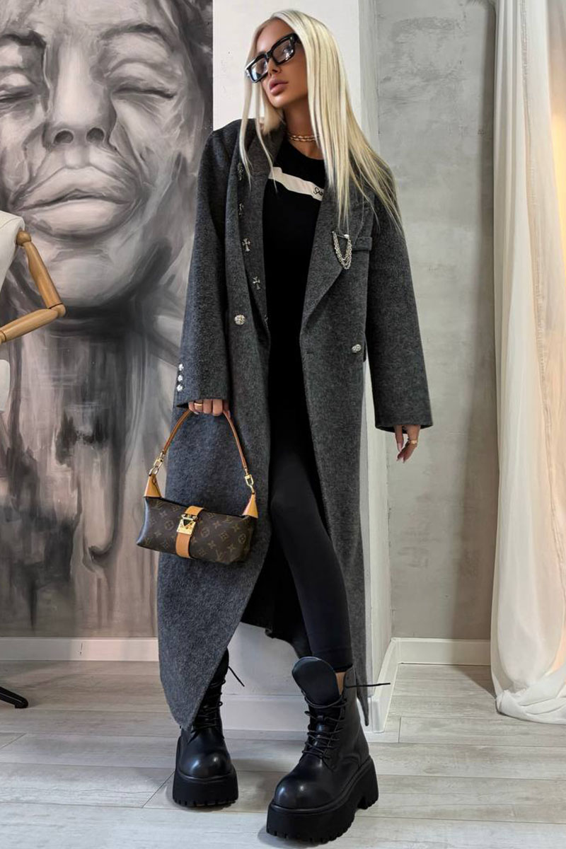 Chrome Hearts Женское шерстяное пальто premium