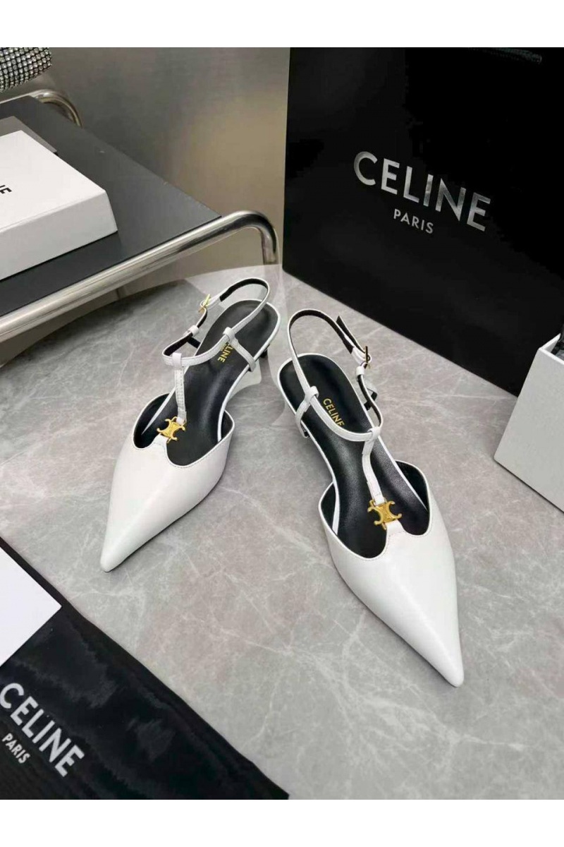 Celine Женские кожаные туфли premium