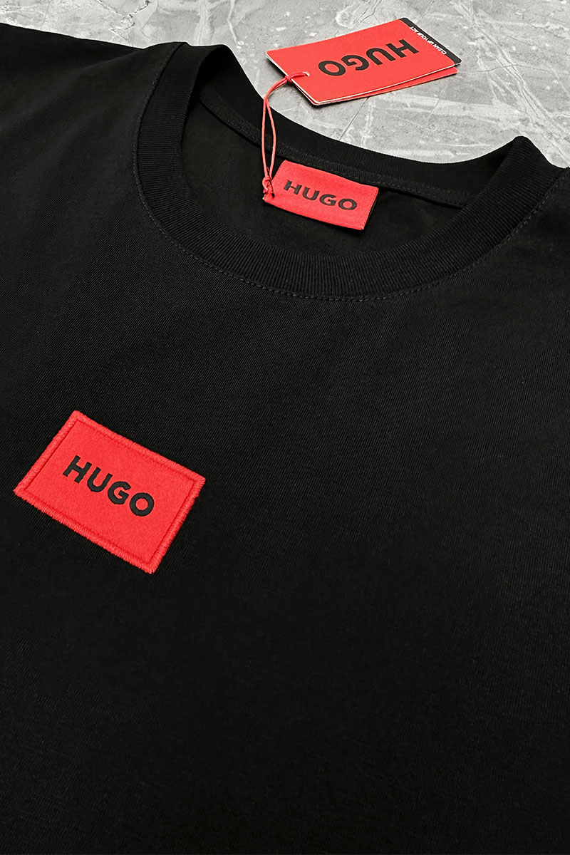 Hugо Воss Чёрная майка Dankto classic badge