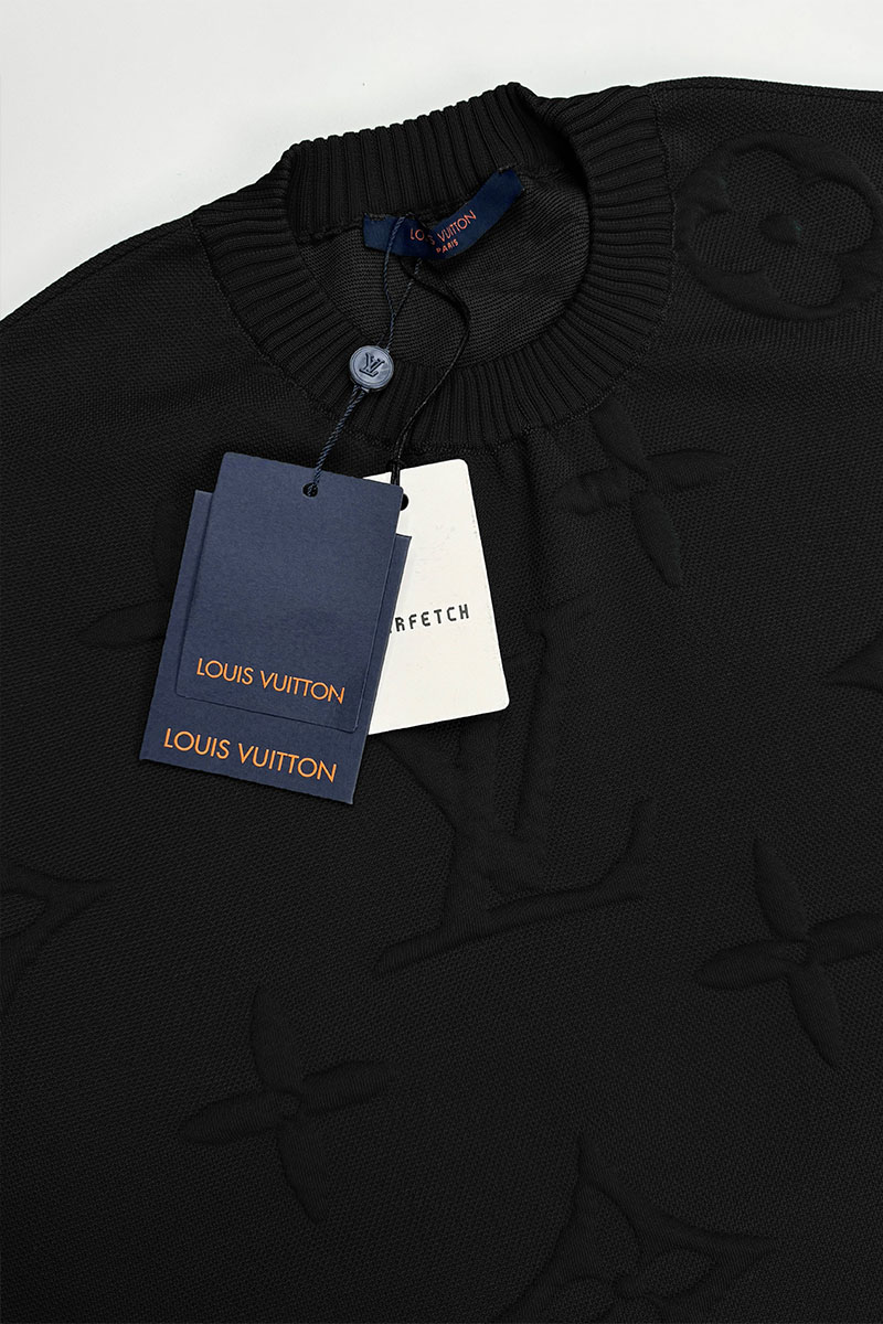 Lоuis Vuittоn Оверсайз футболка Embossed Monogram - Black