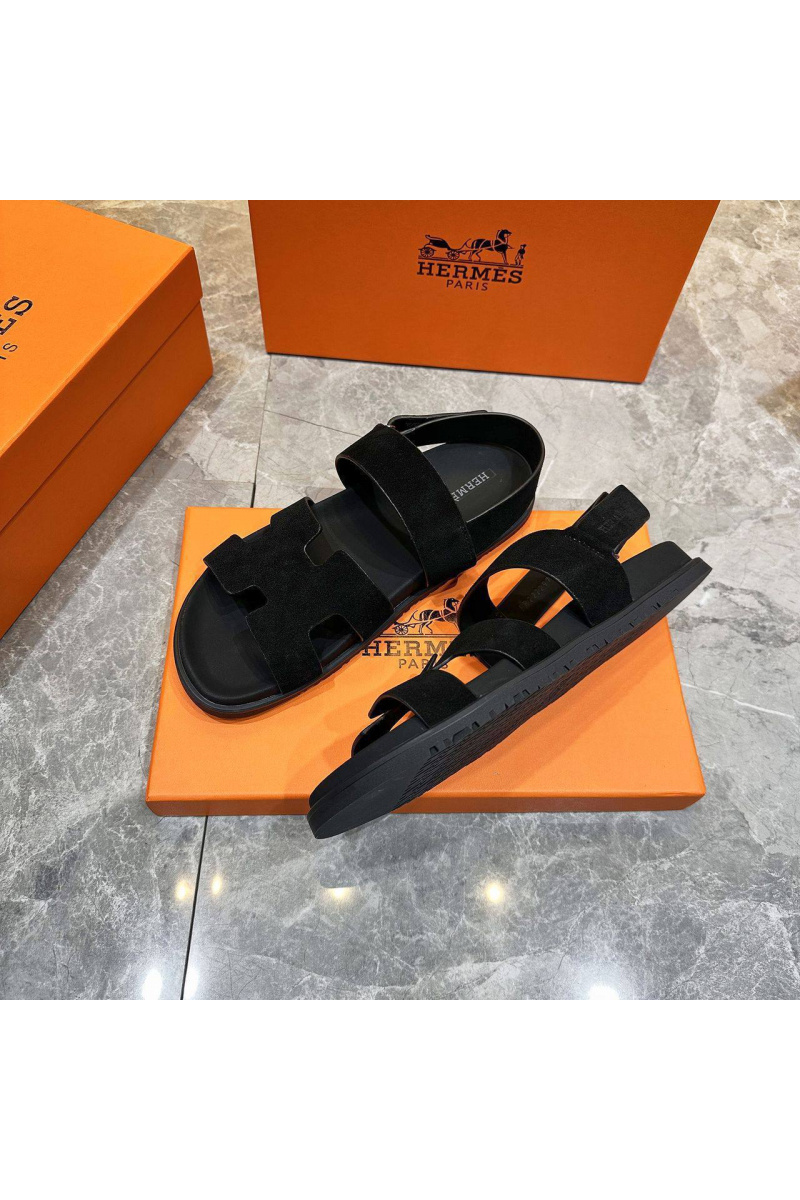 Hermes Замшевые шлёпанцы Chypre