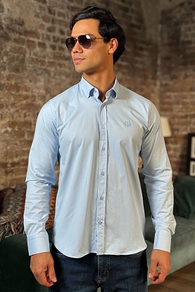 Мужская рубашка голубого цвета