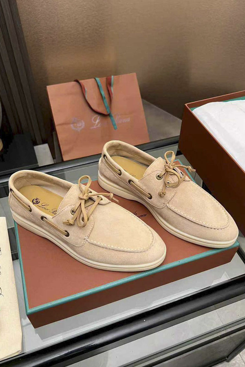 Loro Piana Женские замшевые лоферы premium